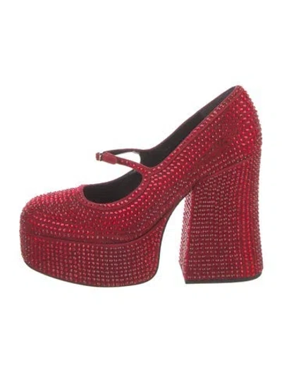 Pre-owned Marc Jacobs Crystal Pumps In Red