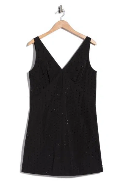 Marc Jacobs Crystal V-neck Dress In Black Crystal