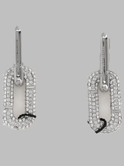 Marc Jacobs Crystal-studded Drop Earrings In Transparent
