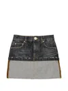 Marc Jacobs Cuffed Mini Skirt In Multi