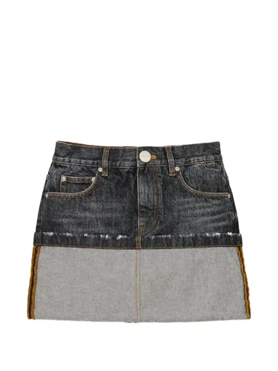 Marc Jacobs Cuffed Mini Skirt In Multi