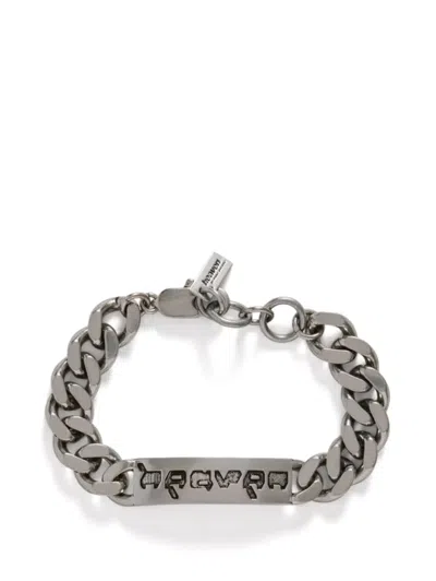 Marc Jacobs Curb Chain Bar Bracelet In Silver