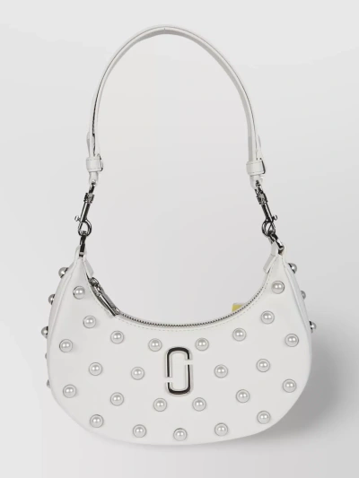 Marc Jacobs Small Embellished Curve Shoulder Bag In White