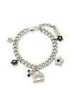 Marc Jacobs Daisy Balloon Charm Bracelet In Black And White