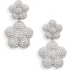Marc Jacobs Daisy Balloon Drop Earrings In Silver/crystal