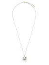 Marc Jacobs Adjustable Flower Pendant Necklace In Metallic