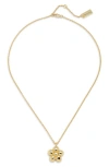 Marc Jacobs Daisy Balloon Pendant Necklace In Gold