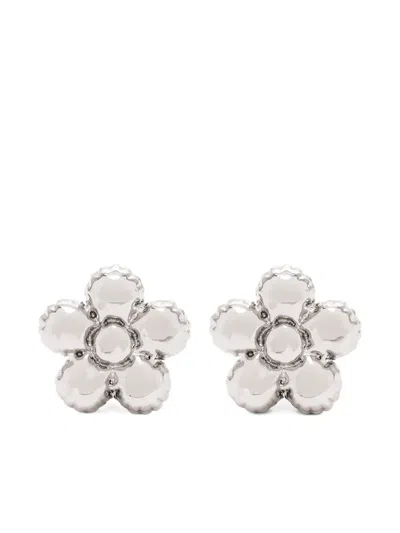 Marc Jacobs Daisy Balloon Stud Earrings In Metallic