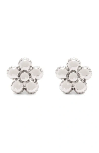 Marc Jacobs Daisy Balloon Stud Earrings In Silver
