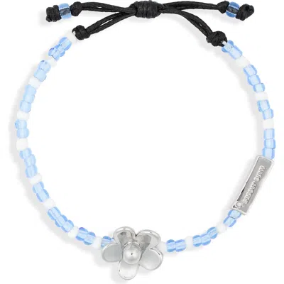 Marc Jacobs Daisy Beaded Slider Bracelet In White