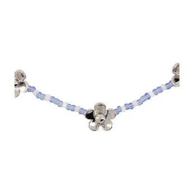 Marc Jacobs Daisy Beaded Station Necklace In Green