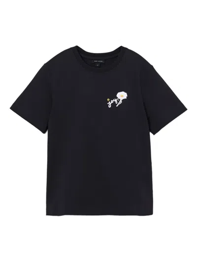 Marc Jacobs Daisy Cotton T-shirt In Black
