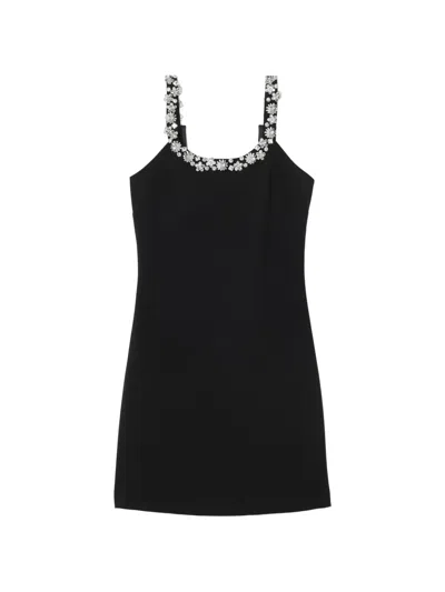 Marc Jacobs Daisy Embellished Dress In Black