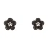 Marc Jacobs Daisy Enamel Micro Earrings In Black