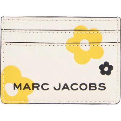 Marc Jacobs Daisy Floral Card Case In Black Multi