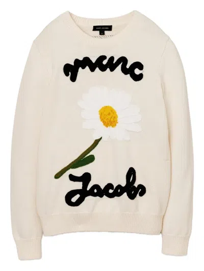 MARC JACOBS MARC JACOBS DAISY-JACQUARD CREW NECK SWEATER