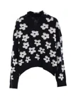 Marc Jacobs 'floral Jacquard' Polo Shirt In Black