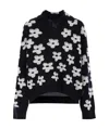 Marc Jacobs 'floral Jacquard' Polo Shirt In Black
