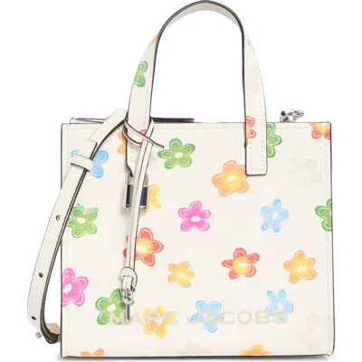 Marc Jacobs Daisy Leather Mini Grind Tote Bag In Neutral
