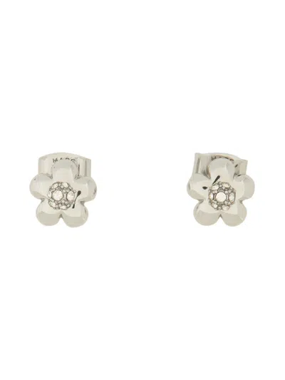 Marc Jacobs Daisy Micro Earrings In Metallic