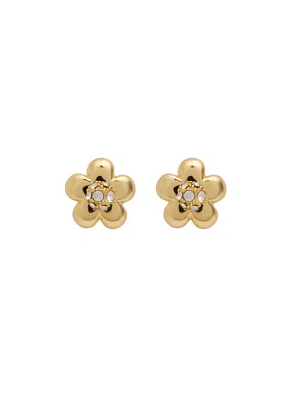 Marc Jacobs Daisy Micro Stud Earrings In Gold