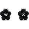 Marc Jacobs Daisy Pavé Micro Stud Earrings In Black