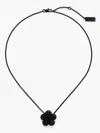 Marc Jacobs The Daisy Pave Puffed Black Necklace In Black