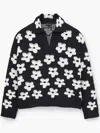 Marc Jacobs 'floral Jacquard' Polo Shirt In Black