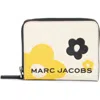 Marc Jacobs Daisy Print Bold Mini Compact Wallet In Black Multi