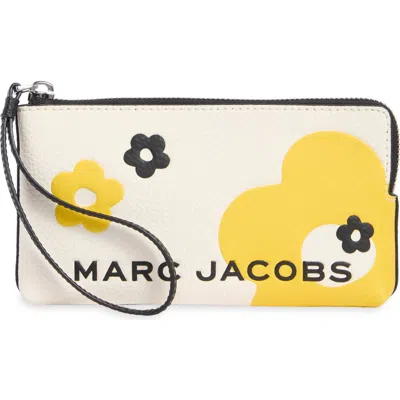 Marc Jacobs Daisy Print Bold Wristlet In Black Multi