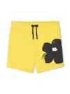 Marc Jacobs Girls Daisy Print Shorts In Yellow