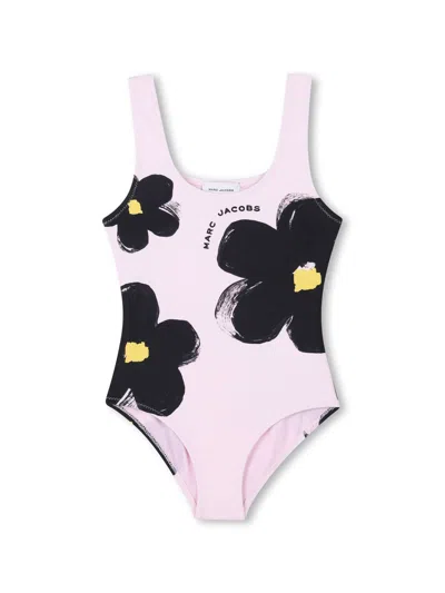 Marc Jacobs Kids' Daisy-print Swimsuit In Pink