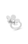 Marc Jacobs Daisy Ring In Metallic