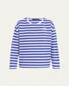 Marc Jacobs Daisy Striped Long-sleeve T-shirt In Blue
