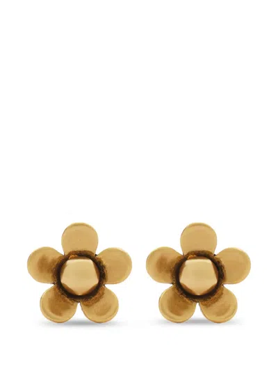 Marc Jacobs Daisy Stud Earrings In Gold