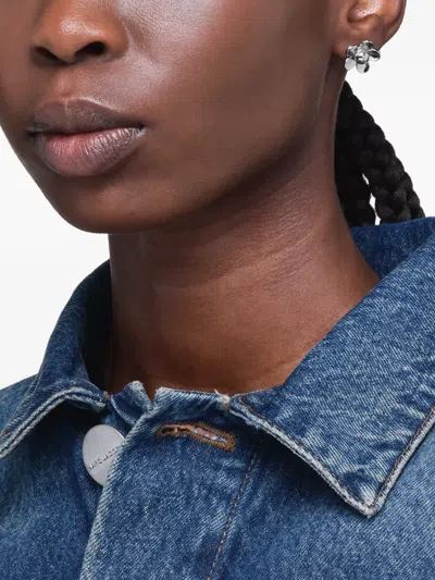 Marc Jacobs Daisy Stud Earrings In White