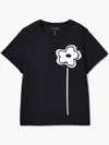 Marc Jacobs 'floral Bouquet' Crew Neck T-shirt In Black