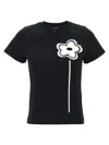 Marc Jacobs 'floral Bouquet' Crew Neck T-shirt In Black