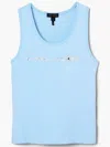 Marc Jacobs Blue Sequin Daisy Tank Top In Blue