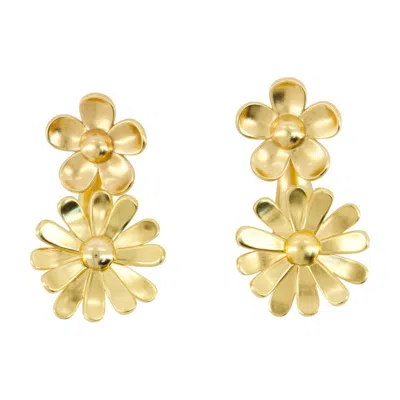 Marc Jacobs Daisy Wild Statement Earrings Hair Clips -  - Metal - Gold