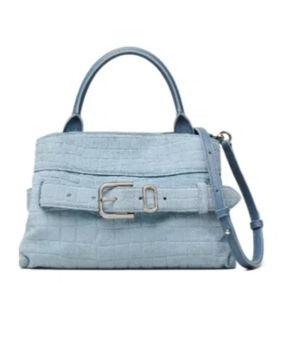 Marc Jacobs Dakota Small Belted Shoulder Bag In Blue Mist