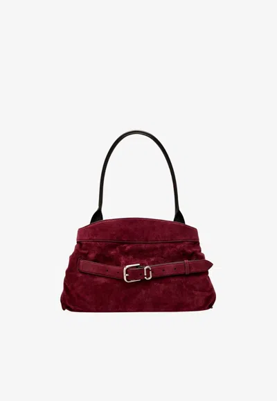 Marc Jacobs Dakota Suede Shoulder Bag In Purple