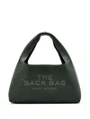 Marc Jacobs Dark Green Grained Leather Handbag With Signature Details