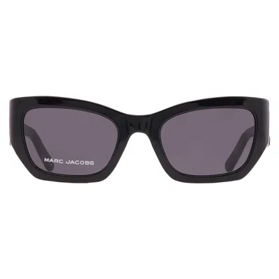 Marc Jacobs Dark Grey Cat Eye Ladies Sunglasses Marc 723/s 0807/ir 53 In Black
