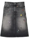 Marc Jacobs Midi Denim Skirt With Back And Front Pockets