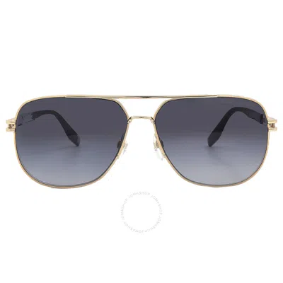 Marc Jacobs Dark Grey Shaded Navigator Men's Sunglasses Marc 633/s 0rhl/9o 60 In Gold