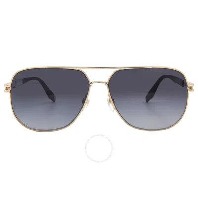 Marc Jacobs Dark Grey Shaded Navigator Men's Sunglasses Marc 633/s 0rhl/9o 60 In Black / Dark / Gold / Grey