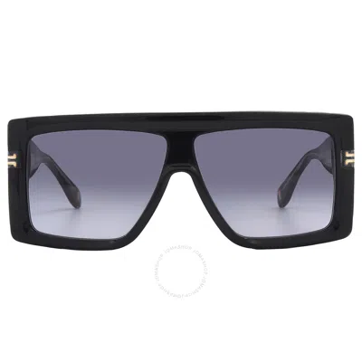 Marc Jacobs Dark Grey Shaded Rectangular Ladies Sunglasses Mj 1061/s 07c5/9o 59 In Black