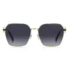 Marc Jacobs Dark Grey Shaded Square Ladies Sunglasses Marc 729/s Rhl 58 In Gold