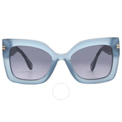 Marc Jacobs Dark Grey Shaded Square Ladies Sunglasses Mj 1073/s 0pjp/9o 53 In Blue / Dark / Grey